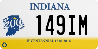 IN license plate 149IM