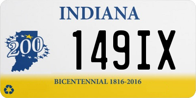 IN license plate 149IX