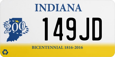 IN license plate 149JD