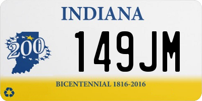 IN license plate 149JM