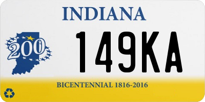 IN license plate 149KA