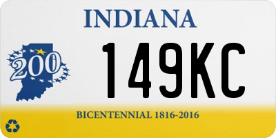 IN license plate 149KC