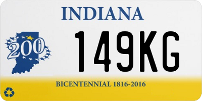 IN license plate 149KG