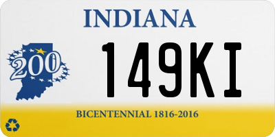IN license plate 149KI