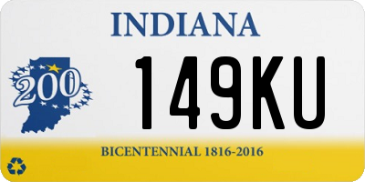 IN license plate 149KU