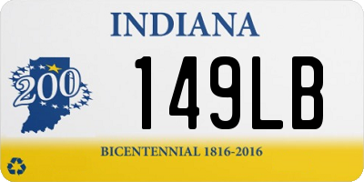 IN license plate 149LB