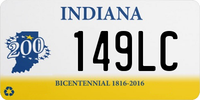 IN license plate 149LC