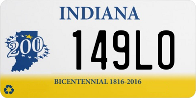 IN license plate 149LO