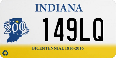 IN license plate 149LQ