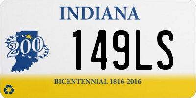 IN license plate 149LS