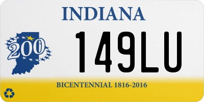 IN license plate 149LU