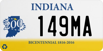 IN license plate 149MA