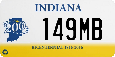 IN license plate 149MB