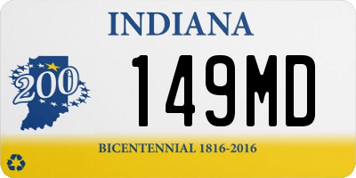 IN license plate 149MD