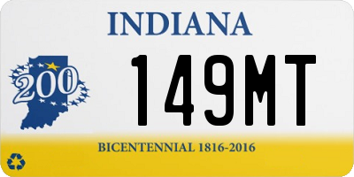 IN license plate 149MT