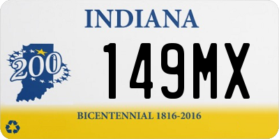 IN license plate 149MX