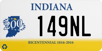 IN license plate 149NL