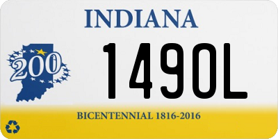 IN license plate 149OL