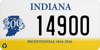 IN license plate 149OO