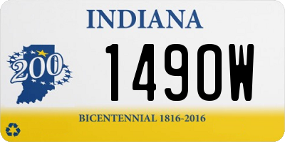 IN license plate 149OW