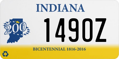 IN license plate 149OZ