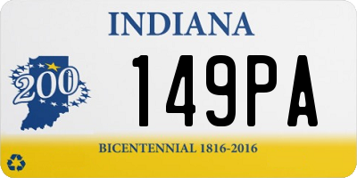 IN license plate 149PA