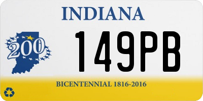 IN license plate 149PB