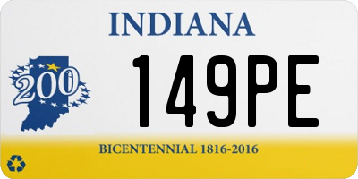 IN license plate 149PE