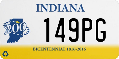 IN license plate 149PG