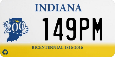 IN license plate 149PM