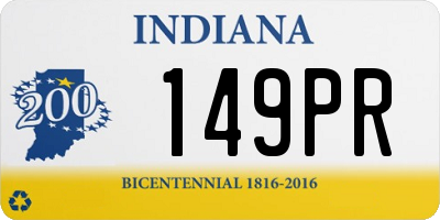 IN license plate 149PR