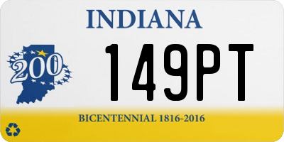 IN license plate 149PT