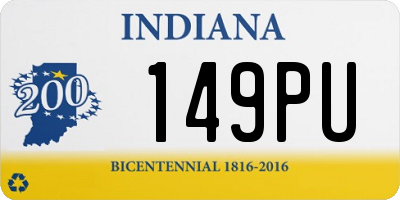 IN license plate 149PU