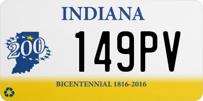 IN license plate 149PV