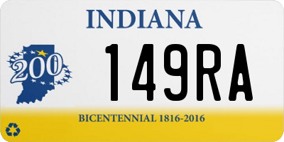 IN license plate 149RA