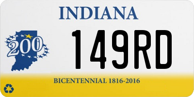 IN license plate 149RD