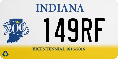 IN license plate 149RF