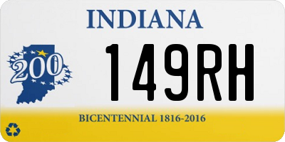 IN license plate 149RH