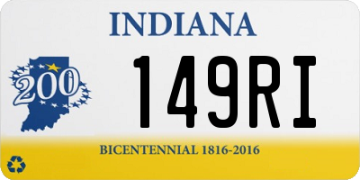 IN license plate 149RI