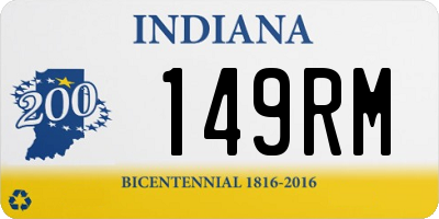 IN license plate 149RM