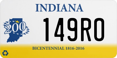 IN license plate 149RO