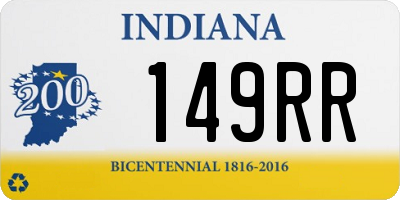 IN license plate 149RR