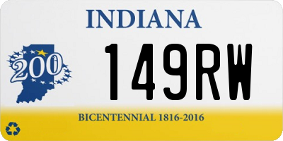 IN license plate 149RW