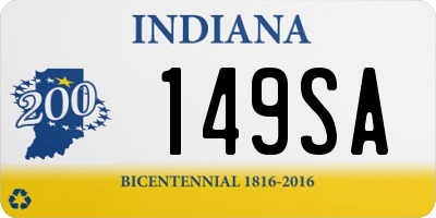 IN license plate 149SA