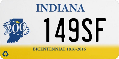 IN license plate 149SF