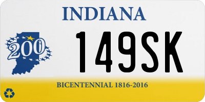 IN license plate 149SK