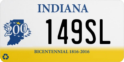 IN license plate 149SL