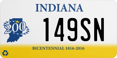 IN license plate 149SN