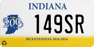 IN license plate 149SR