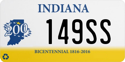 IN license plate 149SS